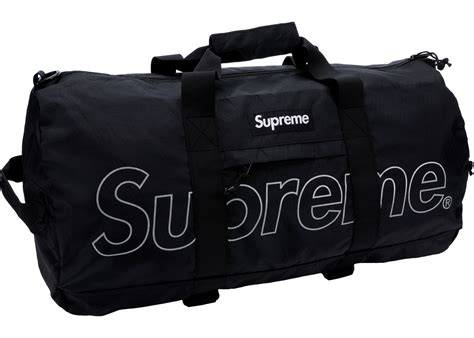 supreme lv duffle bag black